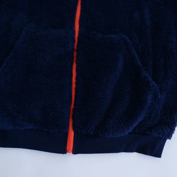 Raw Gear Navy w Orange Piping Soft Fleece Zip Embroidered Sweater Unisex S NWT - Picture 7 of 12